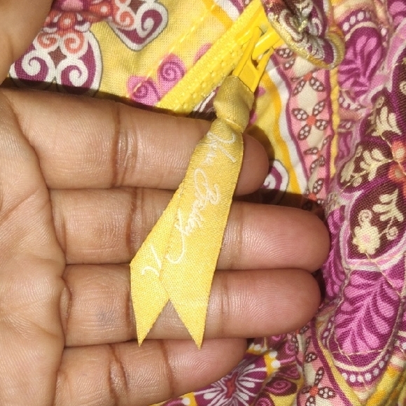 Vera Bradley Yellow & Pink Quilted Travel Duffel - Picture 5 of 5